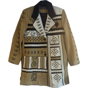 Anthony Mark Hankins Wool Embroidered Jacket Boho Artsy Unique Women’s Large